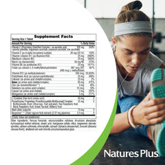 Etiqueta de NaturesPlus Hema-Plex Iron lista de ingredientes y cofactores