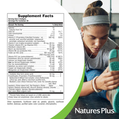 NaturesPlus etiqueta con lista de ingredientes y certificaciones claras