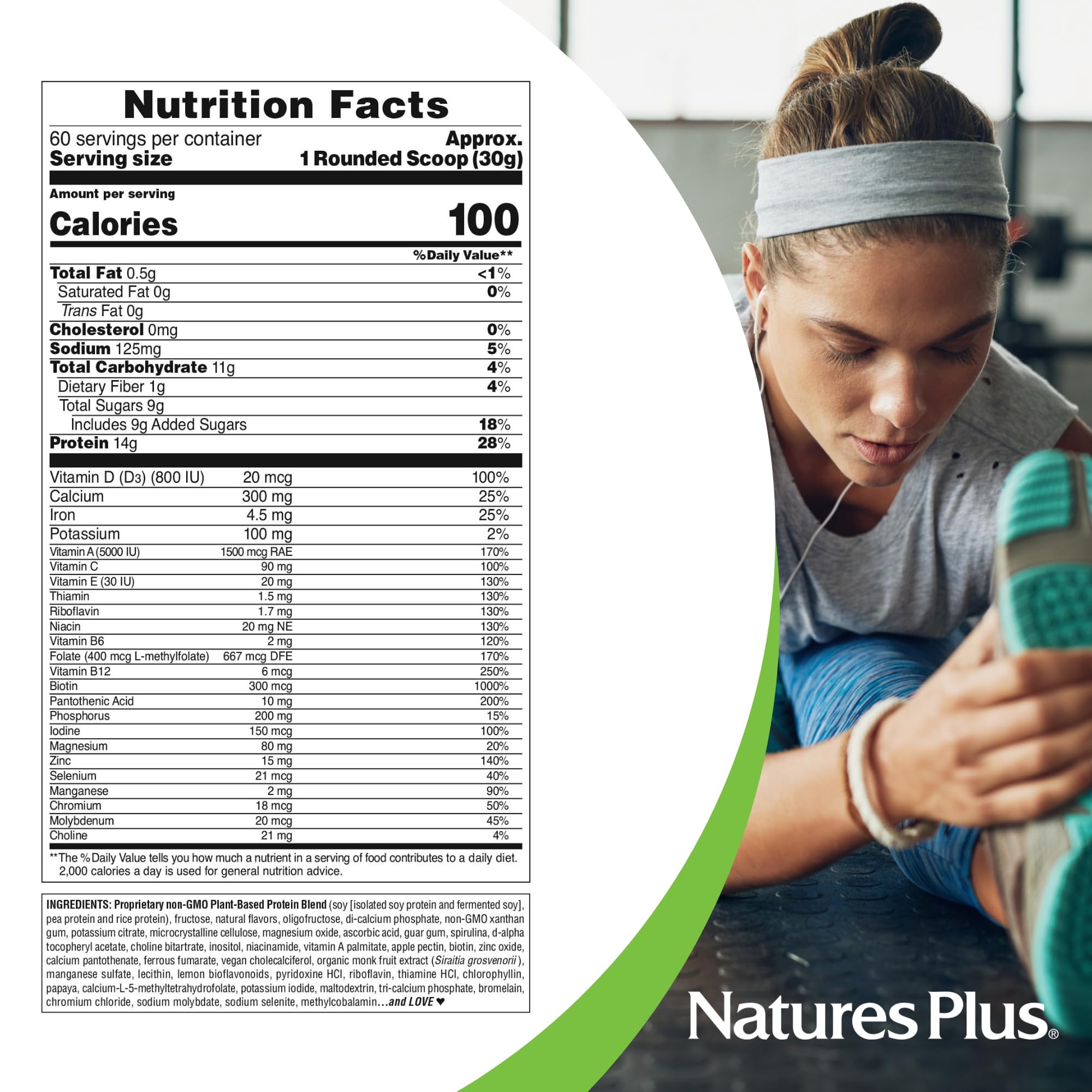 NaturesPlus comparación de tamaño con mano para referencia de porciones