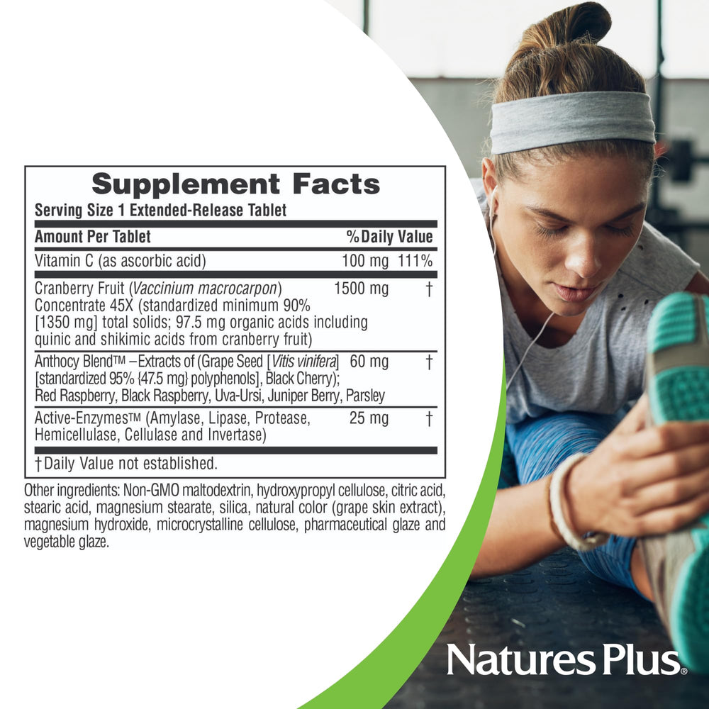 NaturesPlus Ultra Cranberry - caja de empaque que destaca su formulación vegetariana