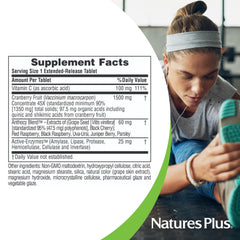 NaturesPlus Ultra Cranberry - caja de empaque que destaca su formulación vegetariana