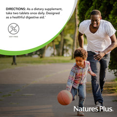 NaturesPlus Ultra-Zyme etiqueta de ingredientes destacando fórmula sin alérgenos