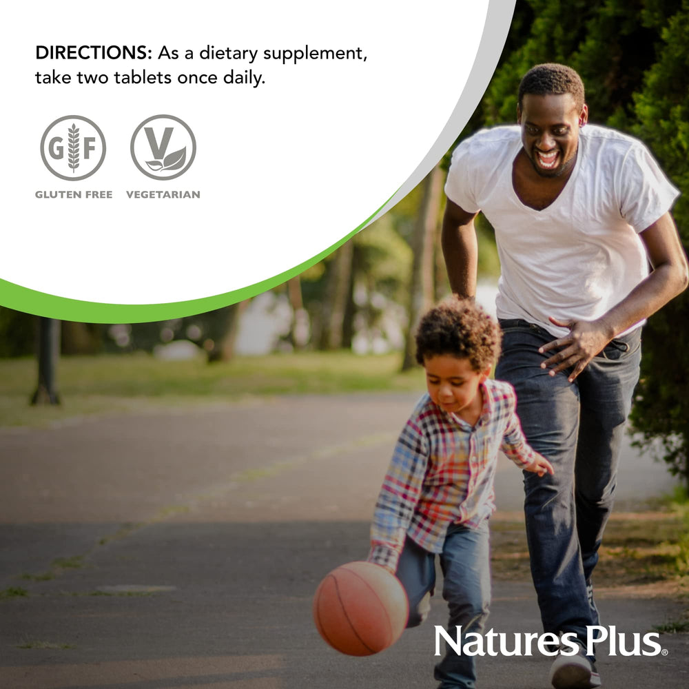 Comparación de tamaño de NaturesPlus Zinc junto a una moneda para escala visual