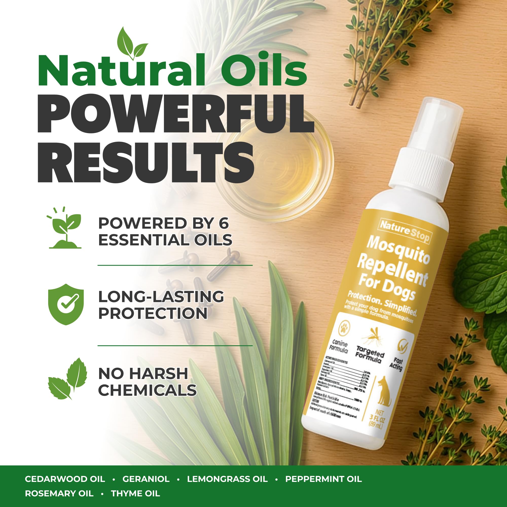 NatureStop boquilla y textura del spray para aplicación precisa