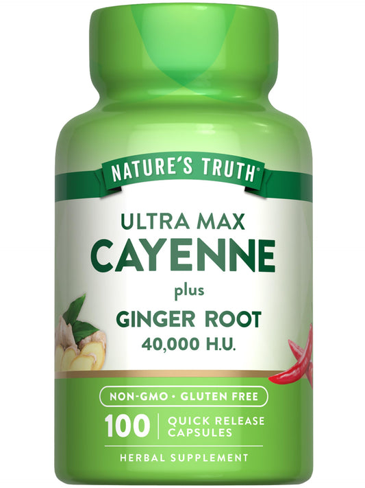 Nature's Truth frasco frontal mostrando 100 cápsulas y etiqueta clara