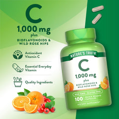 Nature's Truth etiqueta nutricional legible con ingredientes clave