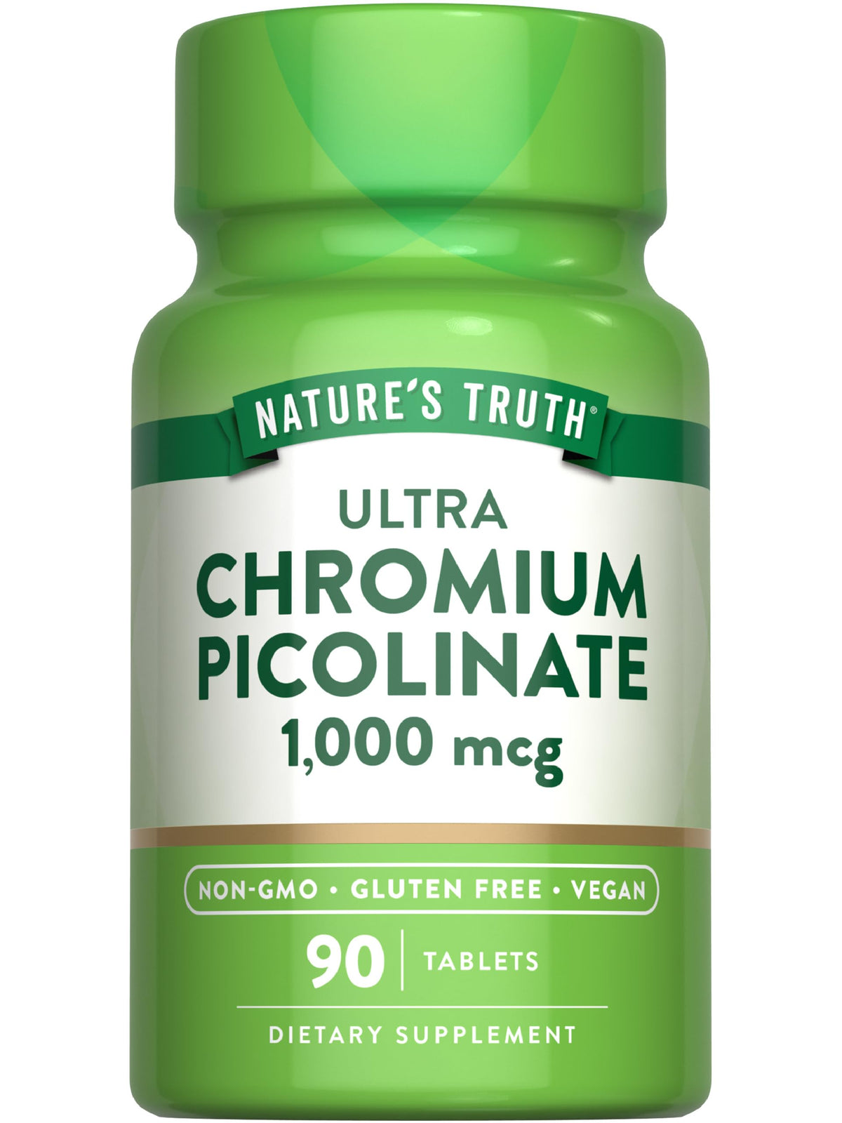 Nature's Truth frasco frontal mostrando etiqueta clara y beneficios