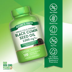 Nature's Truth aceite de semilla negra en gota, destaca pureza y color