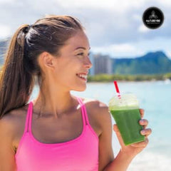 Naturevibe Botanicals paquete junto a fruta demuestra tamaño 2 lb