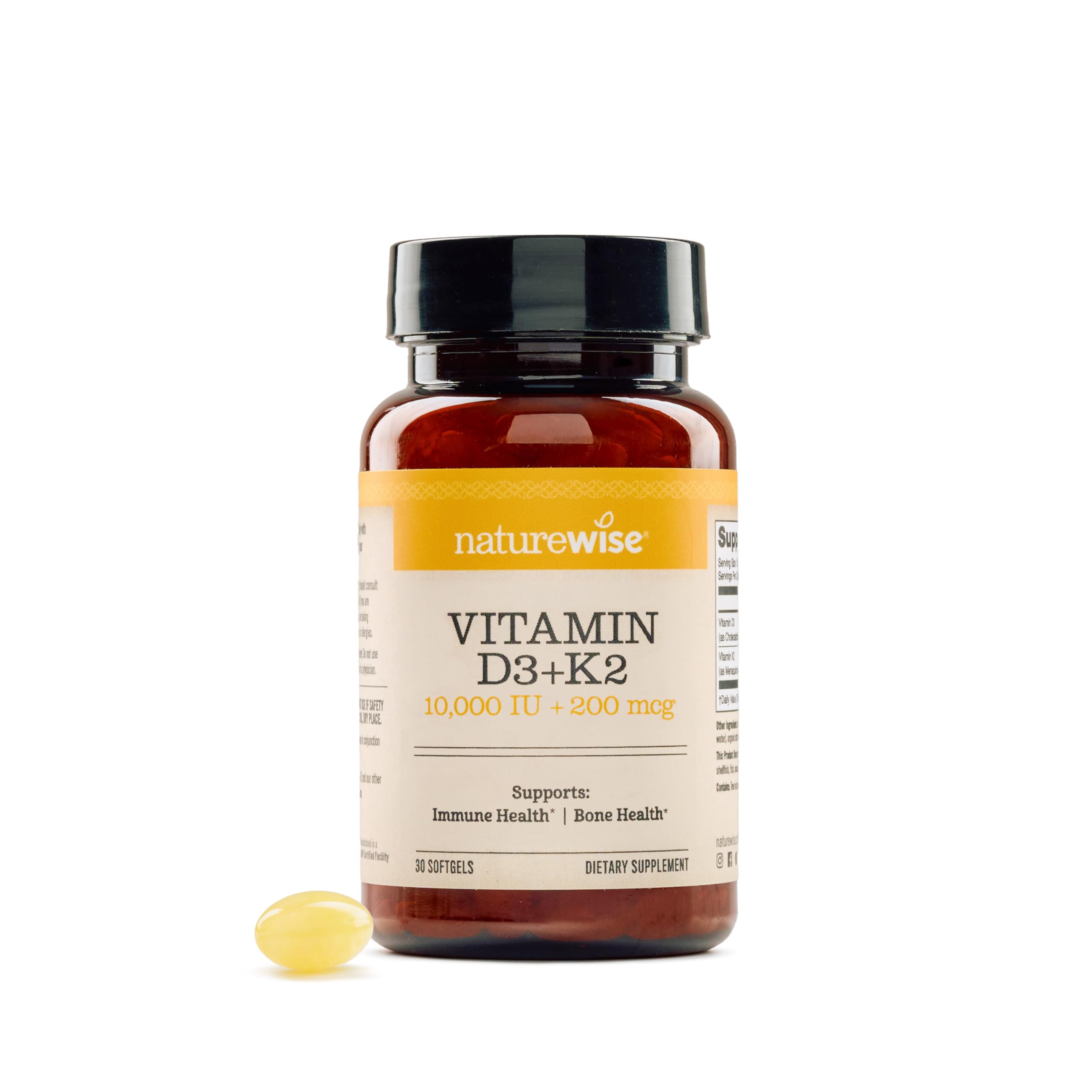 NatureWise envase frontal del suplemento que muestra la marca y dosis para confianza