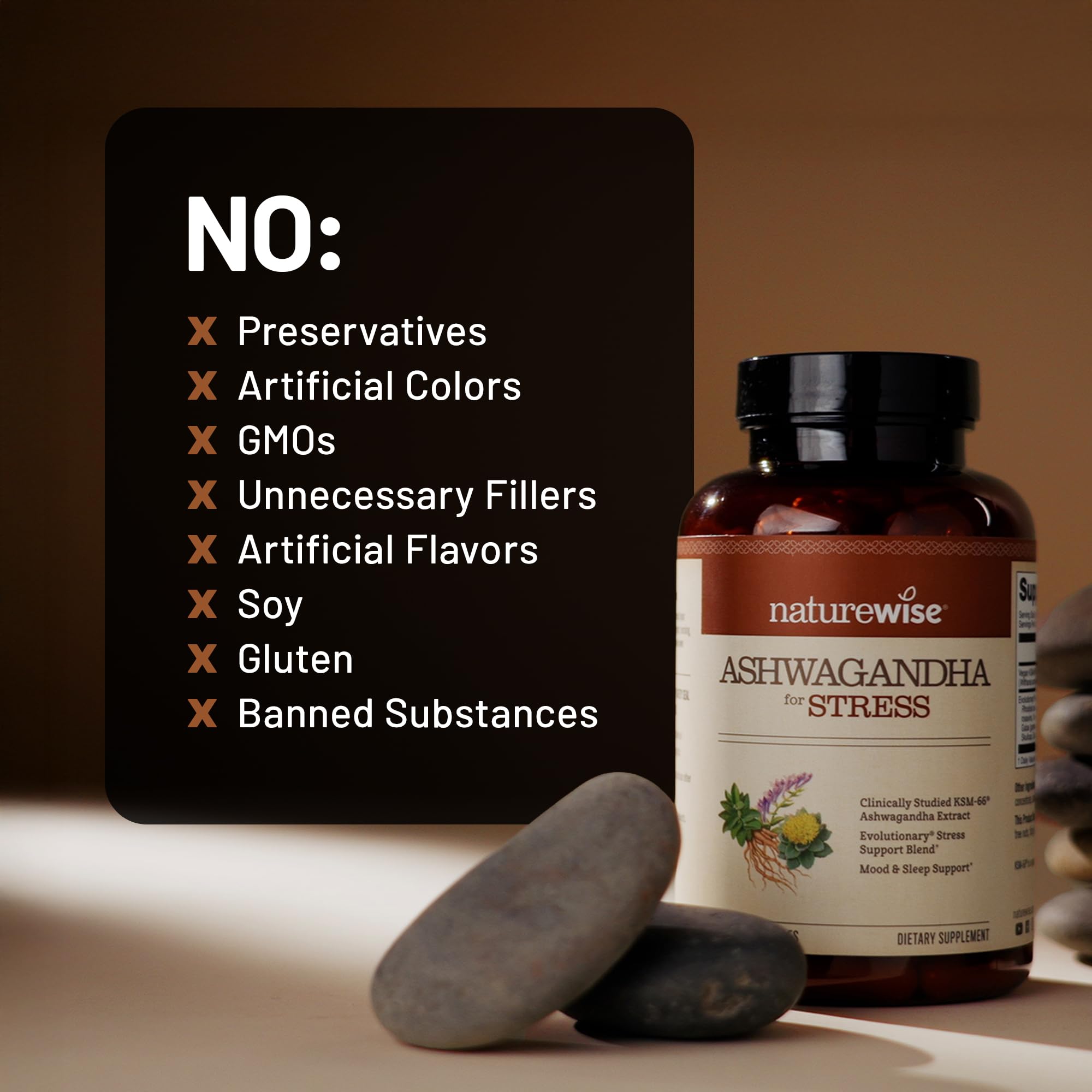 NatureWise persona relajada en sofá representando apoyo al estrés