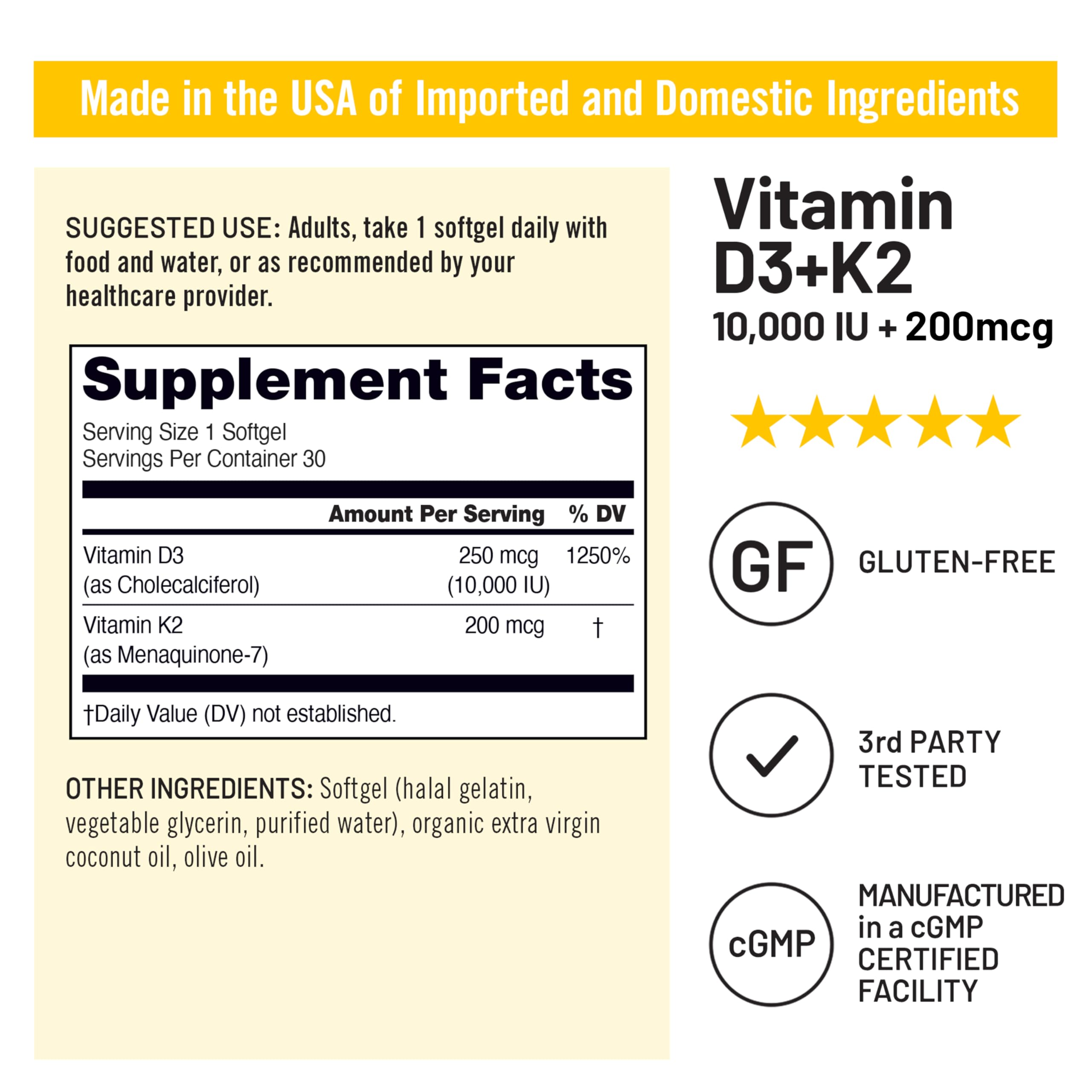 NatureWise etiqueta nutricional ampliada que permite verificar dosis y calidad
