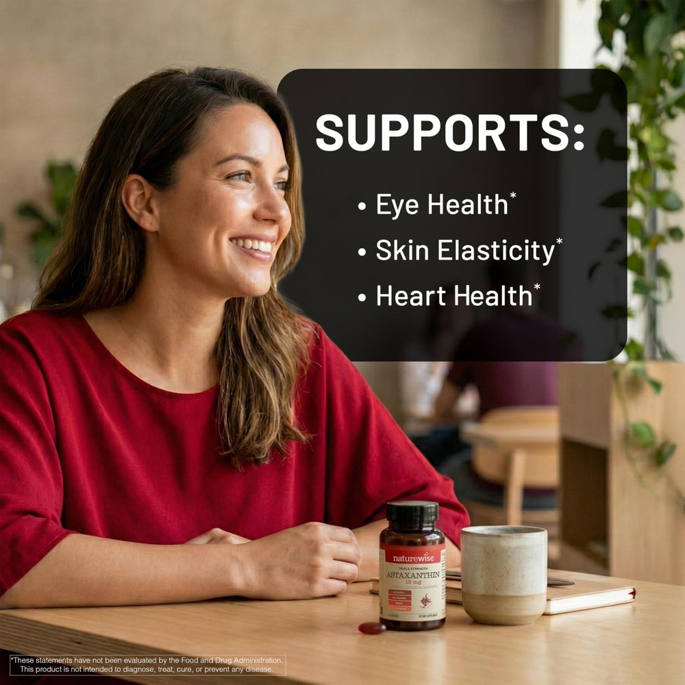 NatureWise etiqueta con certificado NSF y lista de ingredientes