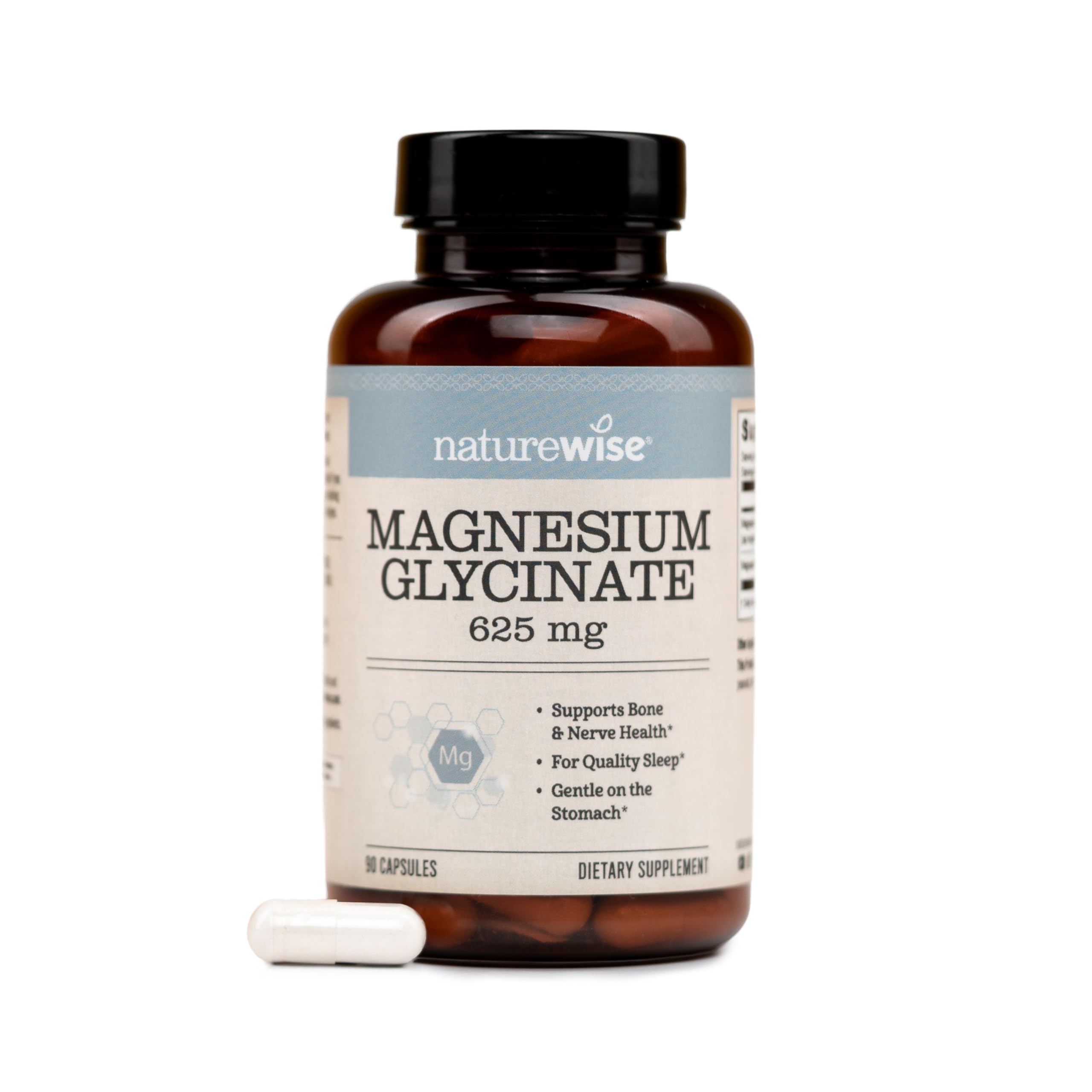 NatureWise frente del frasco mostrando etiqueta clara y beneficios