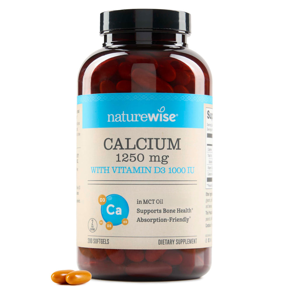NatureWise frasco frontal mostrando 200 softgels y etiqueta clara