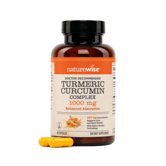 NatureWise frasco frontal mostrando etiqueta y beneficio de absorción mejorada