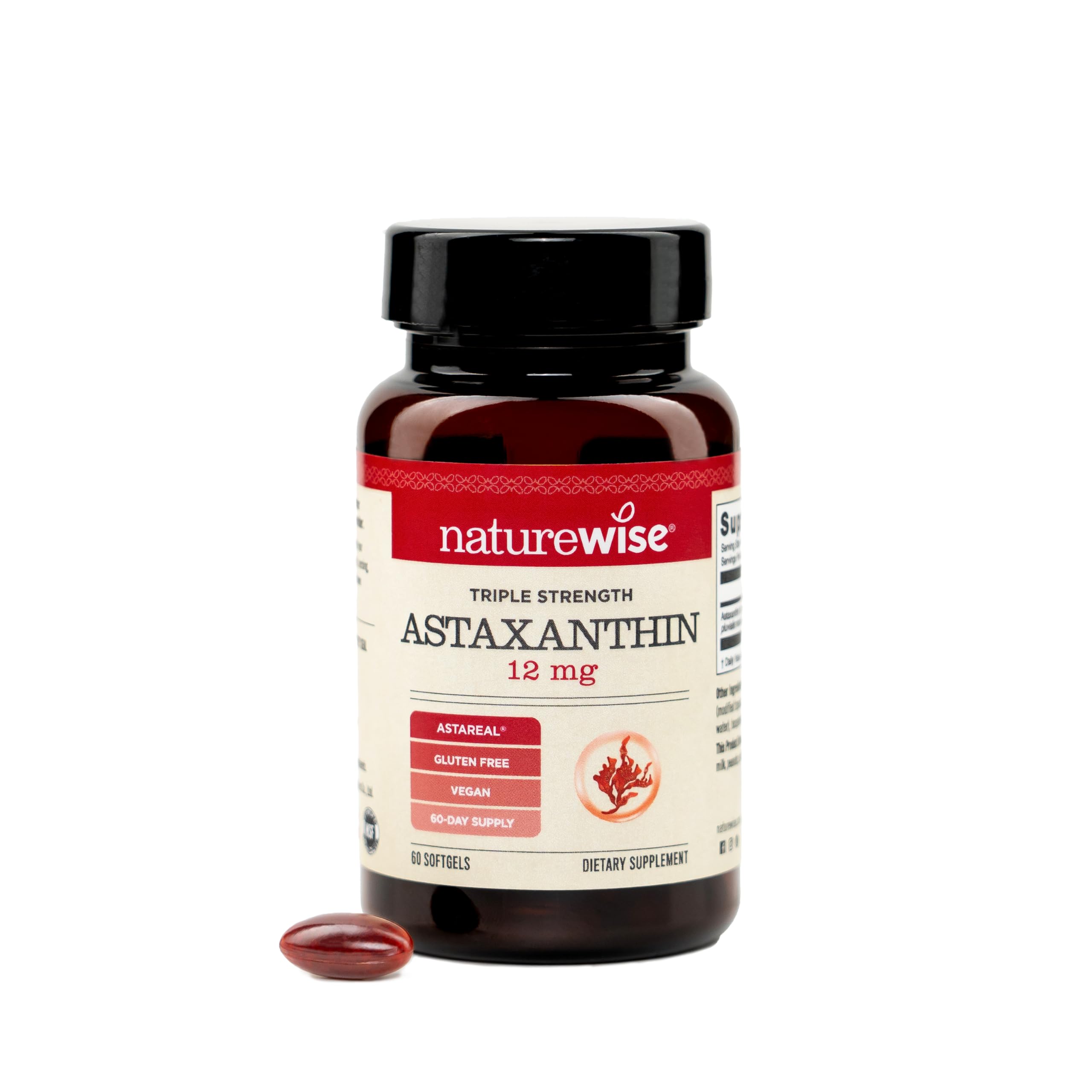 NatureWise frente del empaque mostrando astaxantina y beneficios