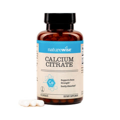 NatureWise envase frontal de Calcium Citrate mostrando diseño y beneficio óseo