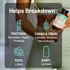 NatureWise primeros planos de enzimas y probióticos activos para digestión
