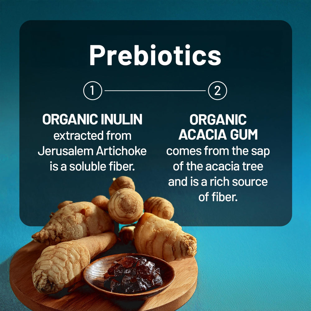 NatureWise prebióticos orgánicos acacia e inulina como soporte