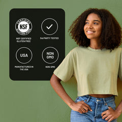 NatureWise cápsulas con vaso de agua representando toma matutina
