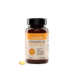NatureWise frasco frontal mostrando 30 softgels y etiqueta clara