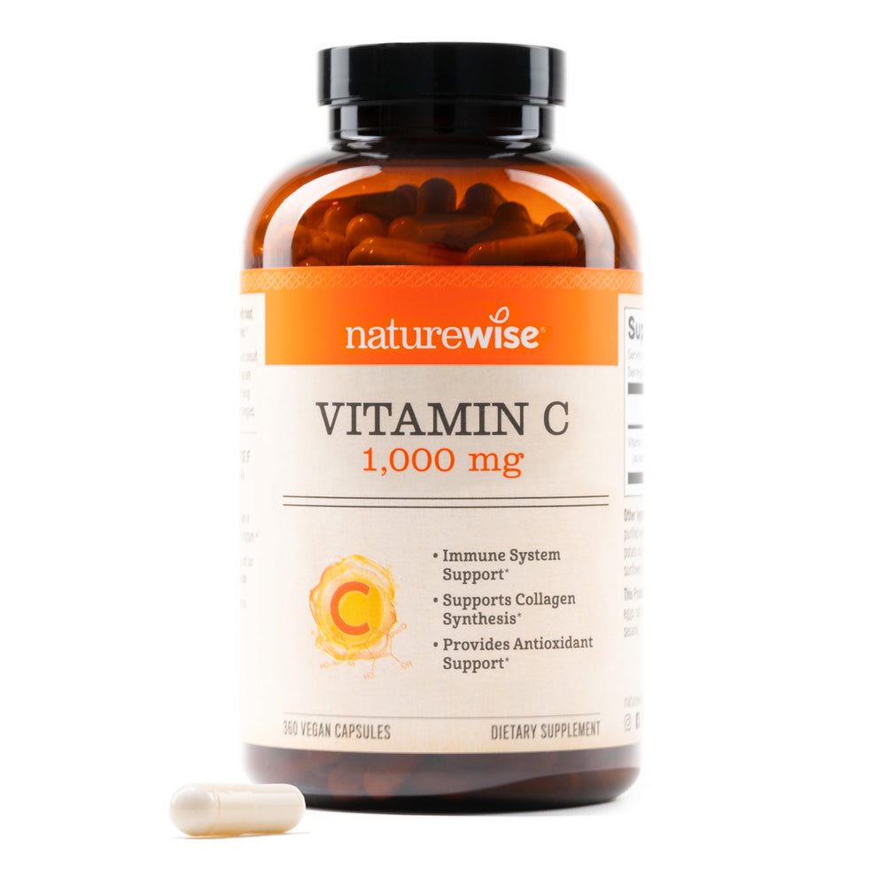 NatureWise envase frontal mostrando 360 cápsulas y beneficio de suministro prolongado