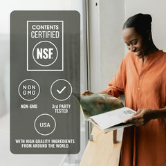 NatureWise frasco abierto con contenido visible, 120 cápsulas