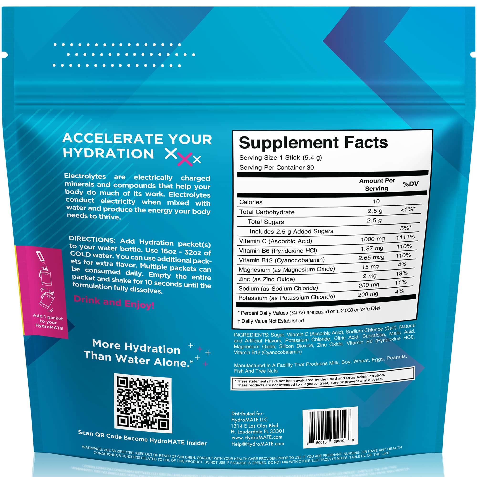 NatureWorks HydroMATE mezclado en botella, hidratación rápida durante ejercicio