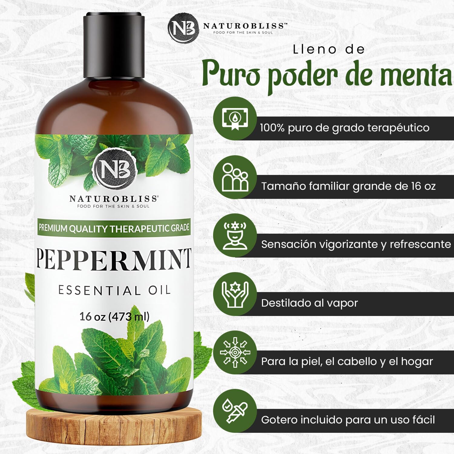 NaturoBliss gotero europeo en uso para control preciso de gotas