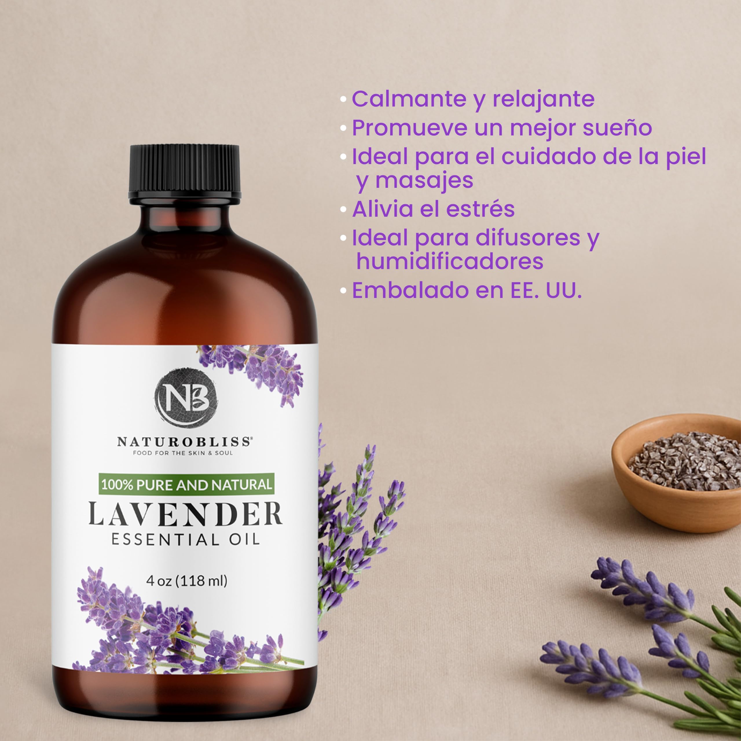 NaturoBliss comparación de tamaño en mano, control fácil de las dosis
