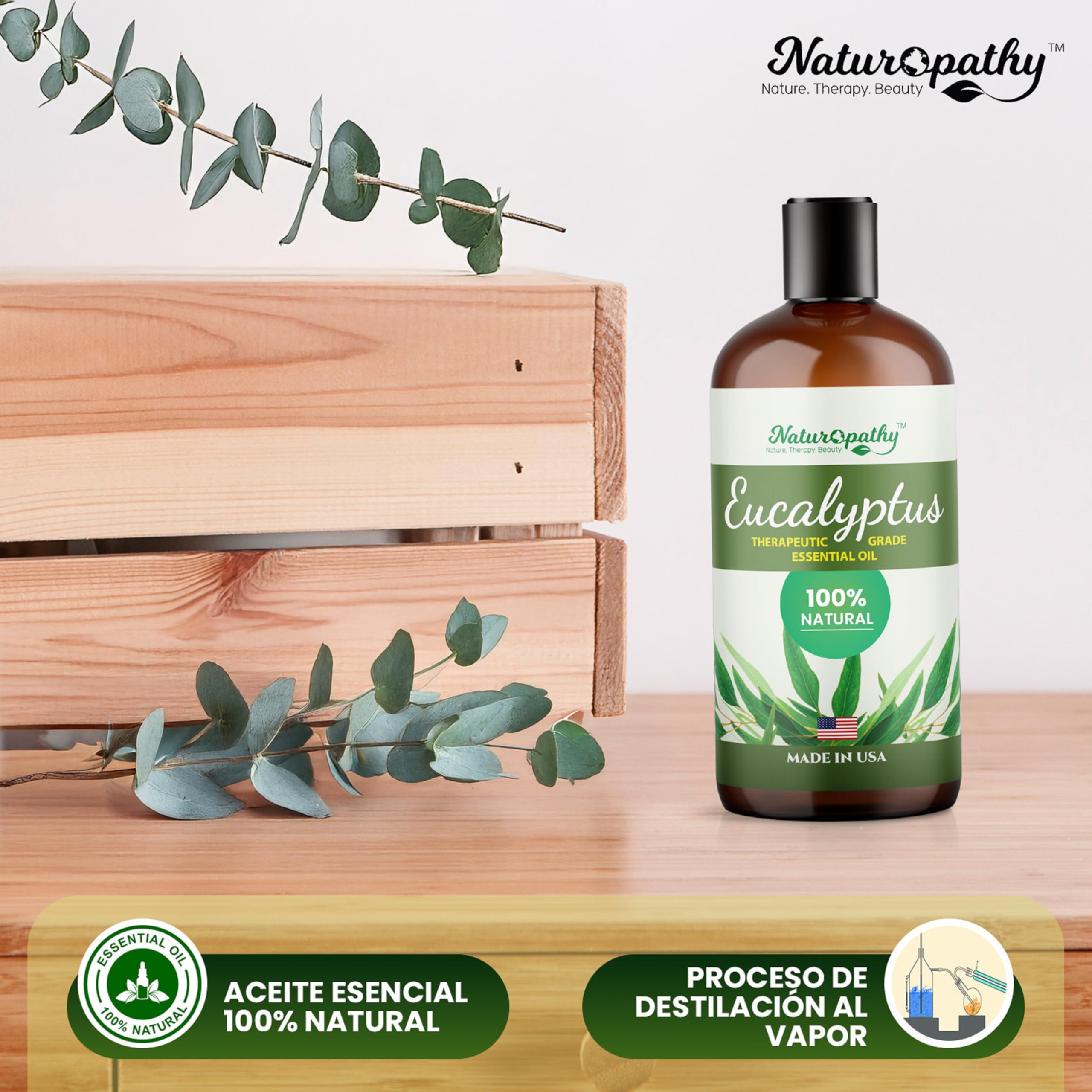 NATUROPATHY NATURE. THERAPY. BEAUTY imagen del proceso de extracción destacando pureza