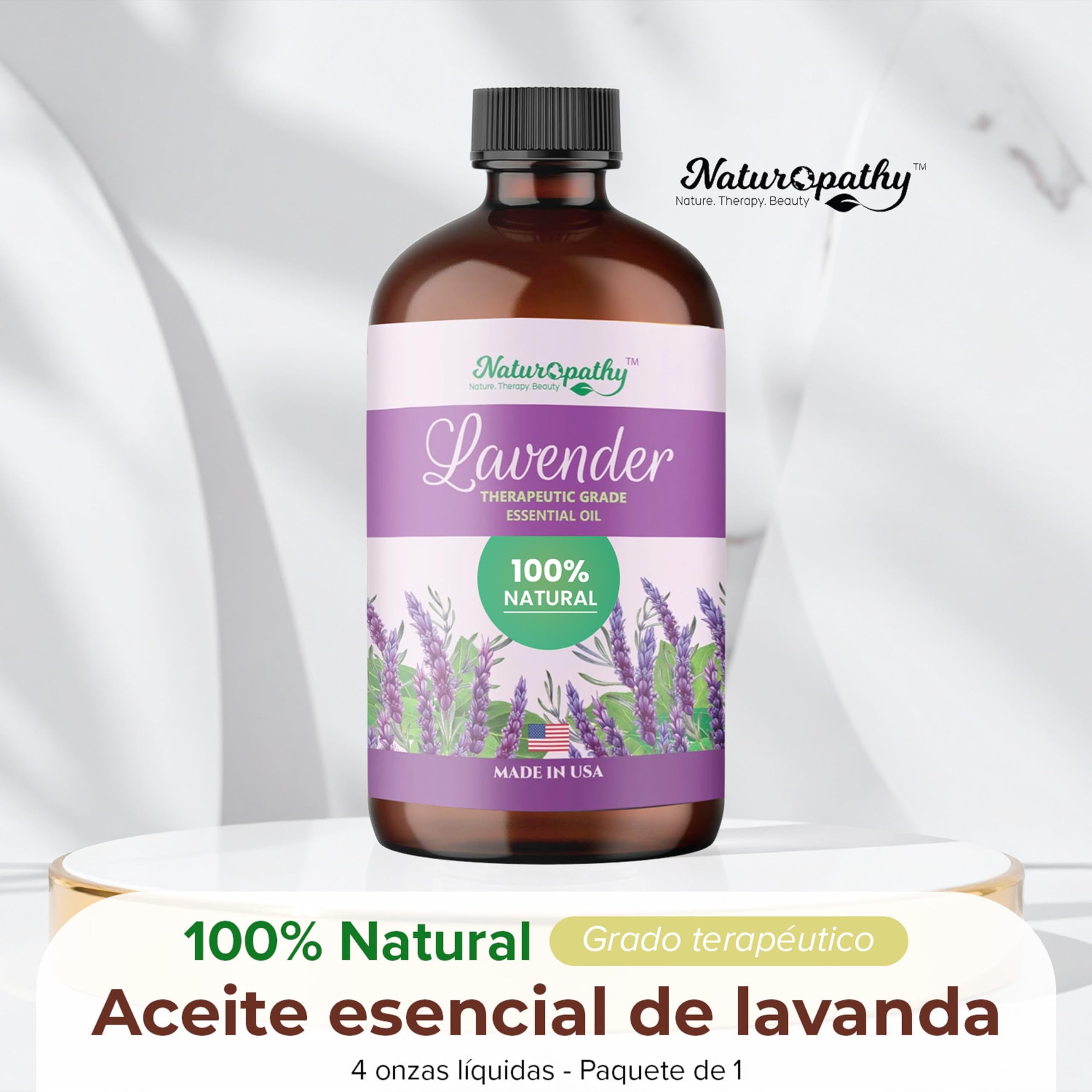 NATUROPATHY NATURE gota de aceite sobre fondo claro que muestra textura pura