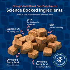 NaturVet gota de aceite de salmón en superficie, fuente natural de omega para piel