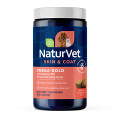 NaturVet vista frontal del paquete mostrando contenido y beneficio piel sana