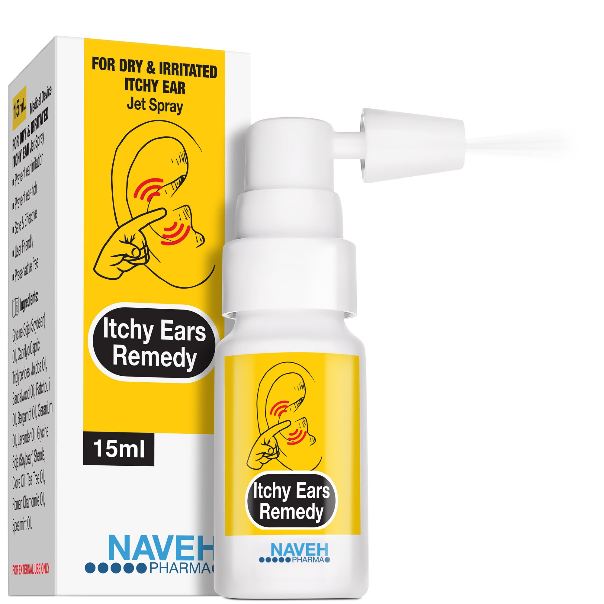 NAVEH PHARMA frente del envase mostrando etiqueta clara y tamaño
