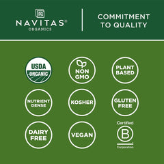 Navitas Organics bowl de desayuno con polvo espolvoreado que aporta color