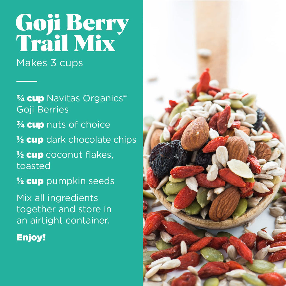 Navitas Organics gojis en batido cremoso para energía matinal