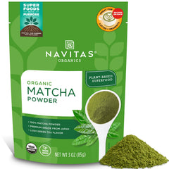 Navitas Organics frente del empaque mostrando sello orgánico y beneficios
