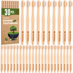 Navona cepillo de bambú frente mostrando mango natural y beneficio ecológico