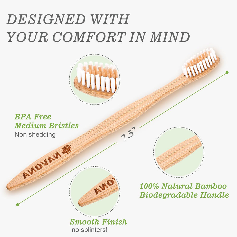 Navona detalle de cerdas medias sin BPA para limpieza efectiva y suave