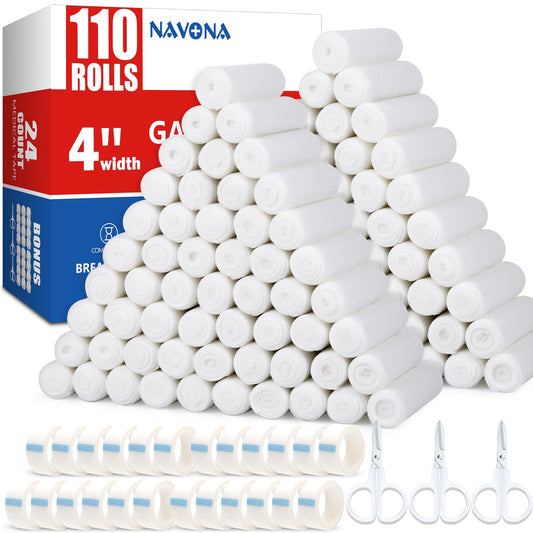 Navona front packaging mostrando cantidad y tamaño, ideal para botiquines