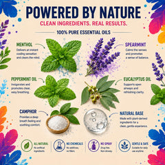 Naz etiqueta con ingredientes naturales destacando aceites esenciales