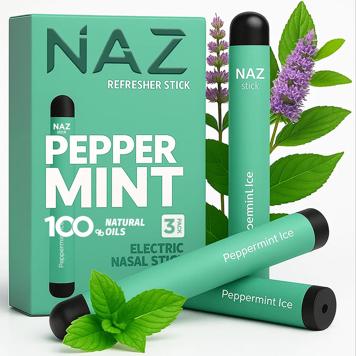 Naz menthol stick frente del envase mostrando diseño y portabilidad