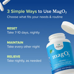 nbpure MagO7 detalle de etiqueta señalando ingredientes y forma clínica segura