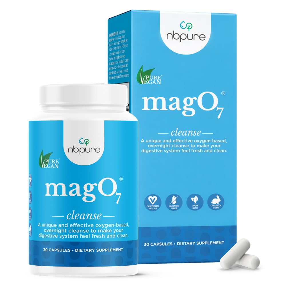 nbpure MagO7 frente del empaque mostrando cápsulas y beneficios de limpieza