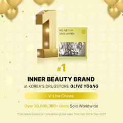 NE:AR V-Line Chews primer plano de gomitas, textura suave para masticar a diario