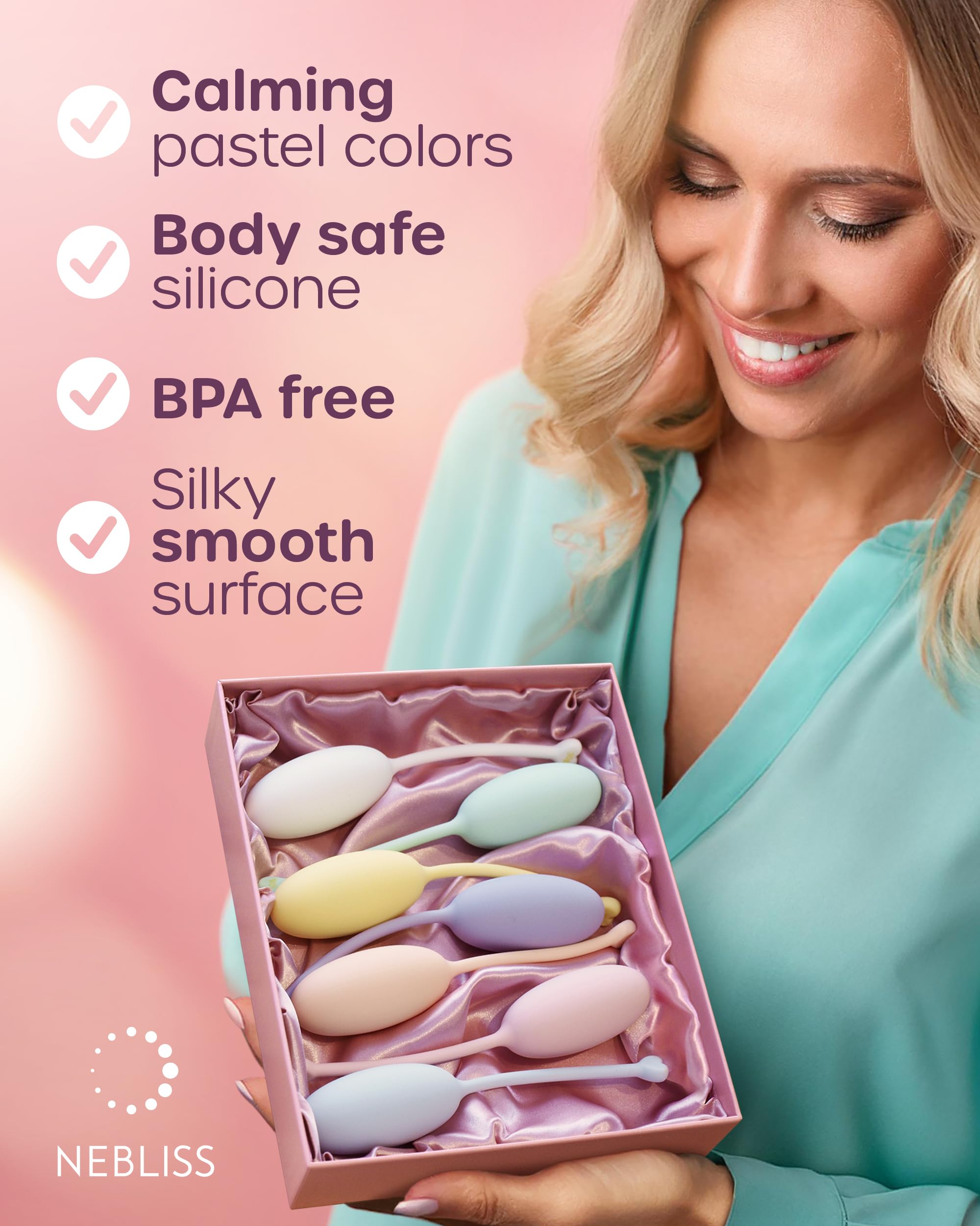 Nebliss detalle de silicona suave y textura segura para limpieza fácil