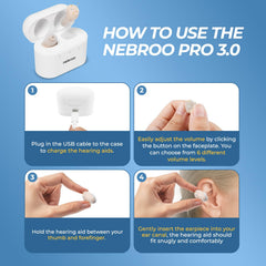 Nebroo PRO 3.0 controles de un toque y seis niveles para uso sencillo