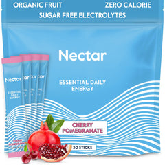 Nectar frente del empaque muestra 30 sobres y ventaja de conveniencia